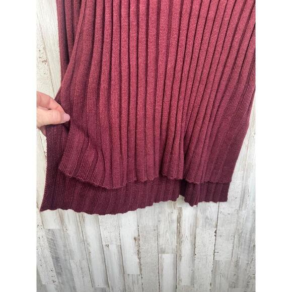 Sanctuary Burgundy Ribbed Long Sleeve Turtleneck Tunic Sweater Size M Sugar Plum - Picture 4 of 12